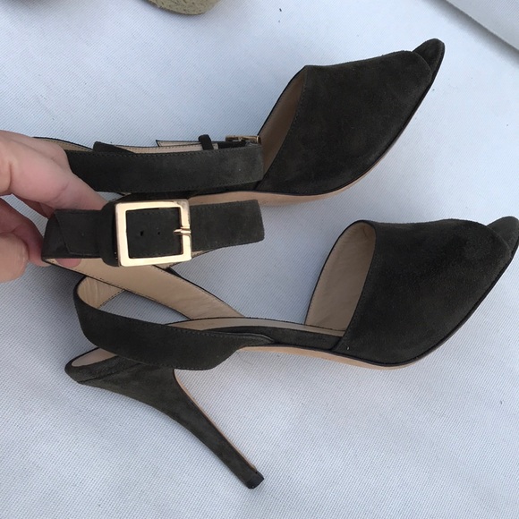 Kate Spade Suede Open Toe Ankle Wrap heels - Picture 3 of 8